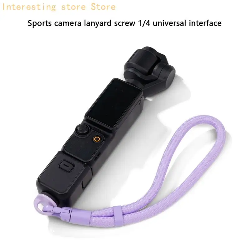 Metal Camera Lanyard Screw 1/4inch with Integrated Wrist Cord Attachment 55KC