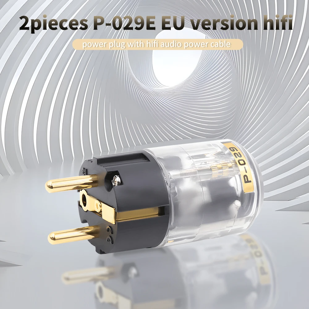 

2pieces P-029E EU version hifi power plug with hifi audio power cable