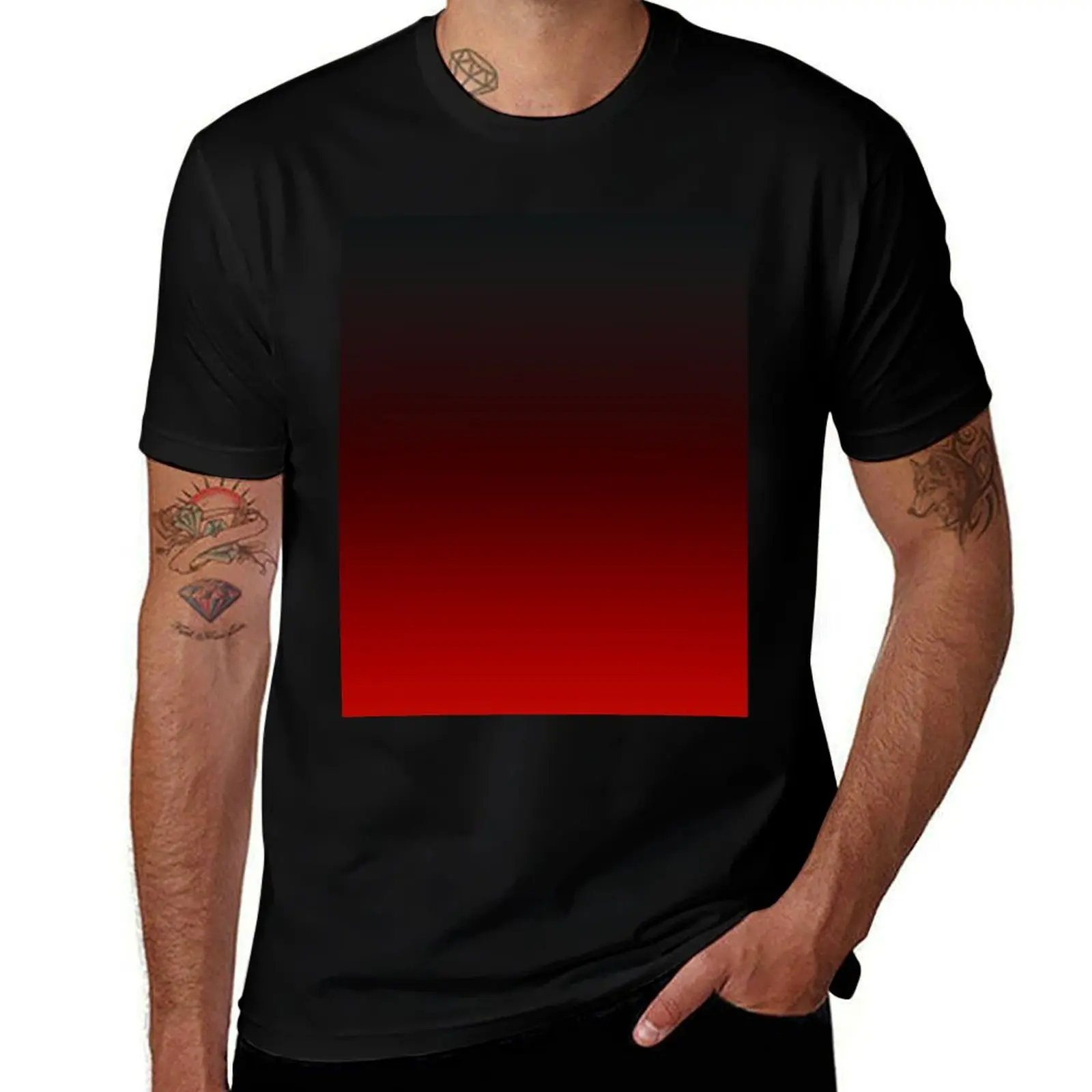 

Ombre Red T-Shirt man t shirts cotton man t shirts for men casual man t shirts graphic T-shirt