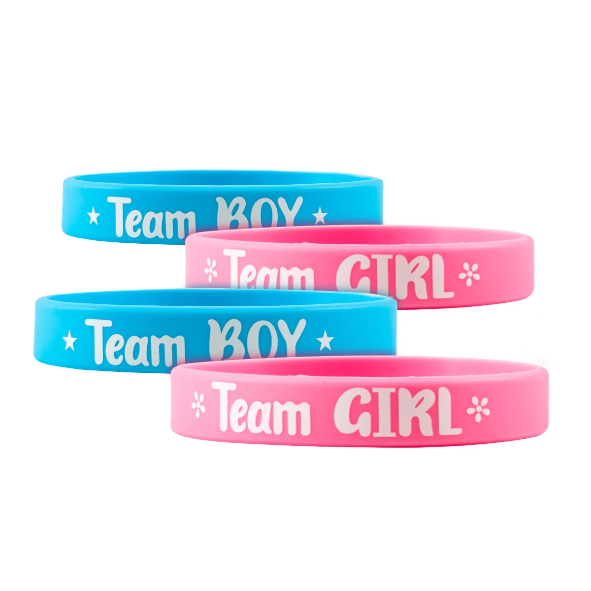 20pcs Boy Or Girl Gender Reveal Party Wristbands Boy Girl Bracelets For Team Wendy Welcome Baby Shower Gender Reveal Party Decor