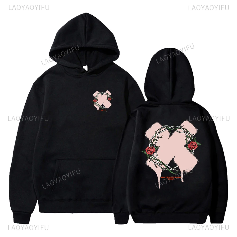 

2024 XPLR Sam and Colby Thorn Hoodie Long Sleeve Women Men Sweatshirt Casual Style Harajuku Streetwear Fashion Clothes