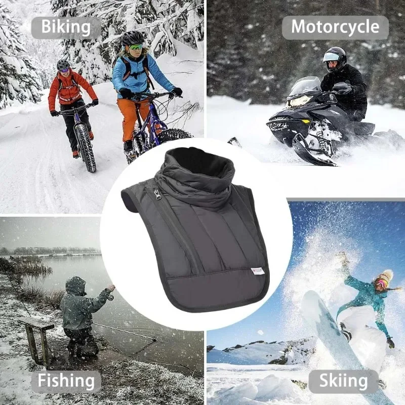 Bufanda de cuello completo de invierno para hombres, pasamontañas extendido, máscara de esquí de motocicleta, Motocross, bufanda de cuello cálida, equipo de protección de equitación