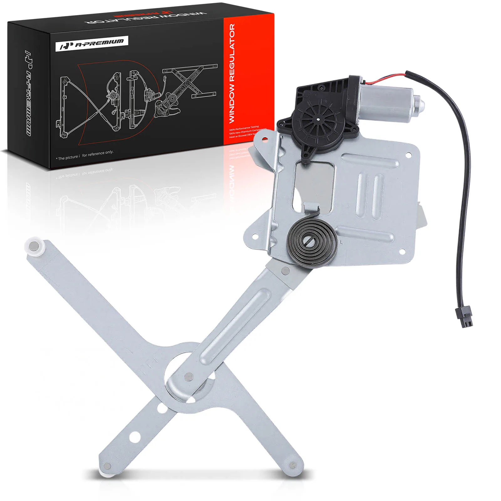 A-Premium Front Driver Side Power Window Regulator with 2 Pin Motor for Chevrolet Blazer 1995-2005 S10 GMC Jimmy 1995-2001