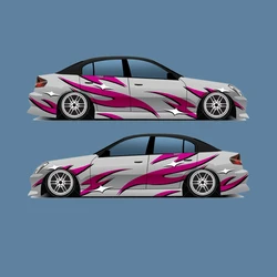 Flame Design Pattern Design Universal Suitable for Car Wrapping Car Sticker Side Graphic Lightning Stripe Sticker Decal