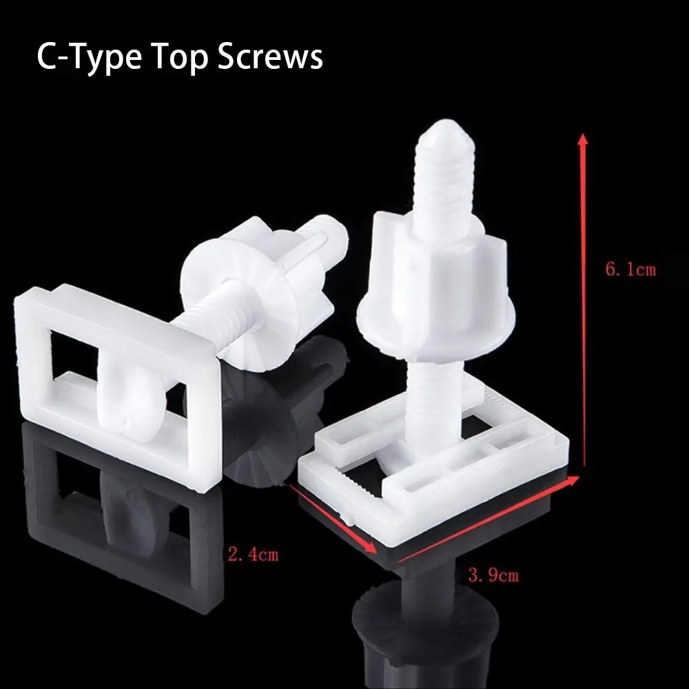 1Pair Seat Cover Plate Replacement Toilet Seat Repair Screws Seat Fittings Bathroom Accessories Lid Hinge Repair Bolts Universal