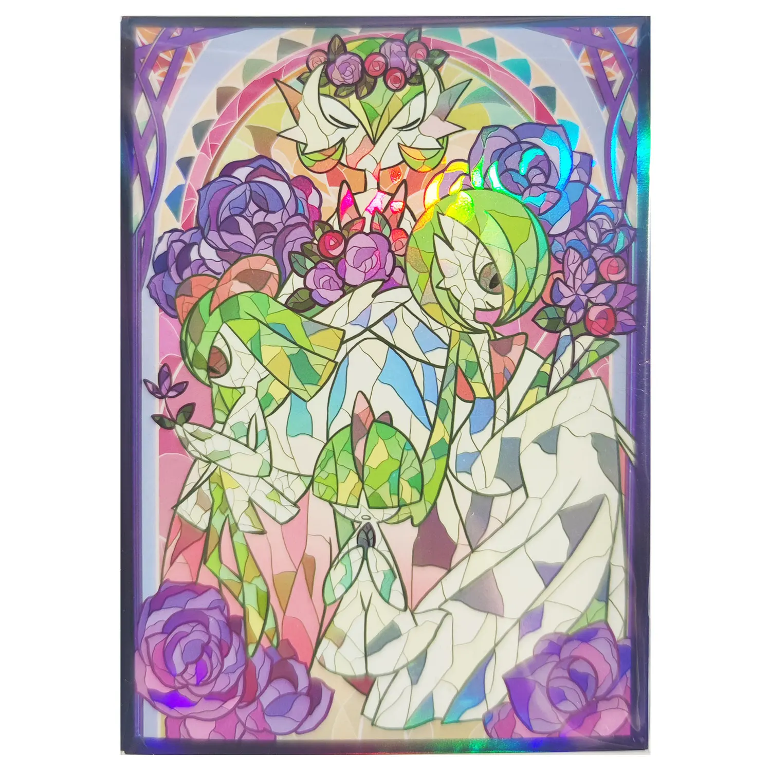 HOLO-Fundas protectoras para cartas de Anime, 60 piezas, 66x91mm, protección para tarjetas de juego de mesa, funda doble para tarjetas comerciales