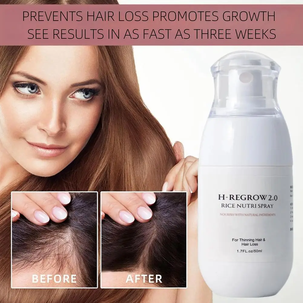 Rice Dense Hair Spray Thicken Anti Hair Loss Nourishing Damaged Dry Repair Scalp Treatment Baldness Strengthen Serum