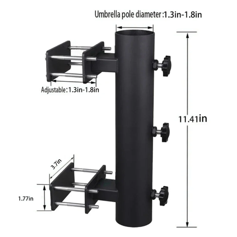 Compact Design Umbrella Holder For Balcony And Garden Umbrella Diameter (23mm-38mm) Heavy Duty Clamp For Secure Support Tools