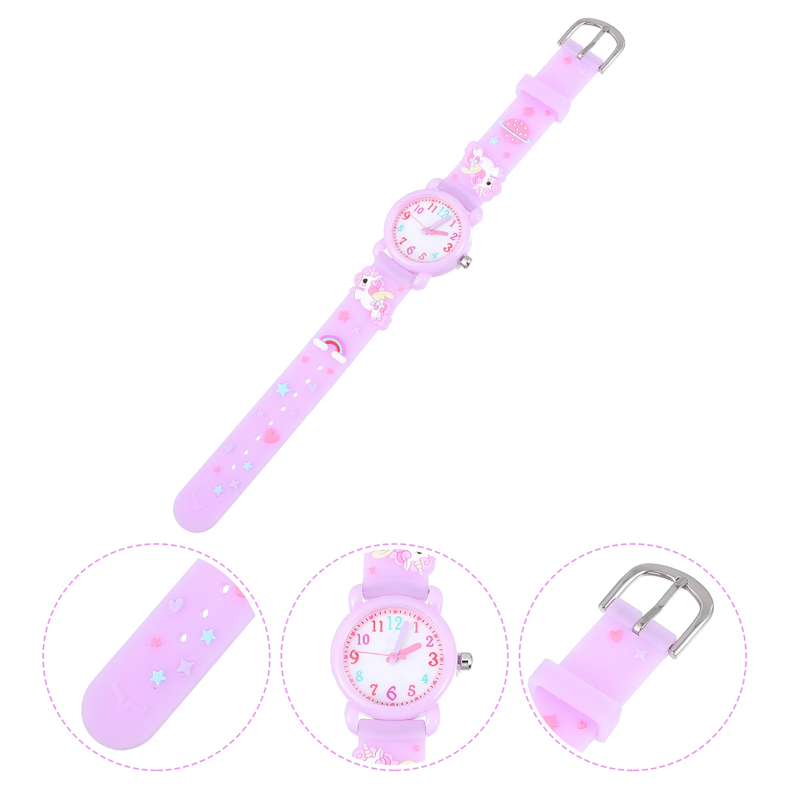 

Lovely Sweet Design Waterproof Wrist Watch Unicorn Pattern Adjustable Strap Comfortable Student Quartz Watch For