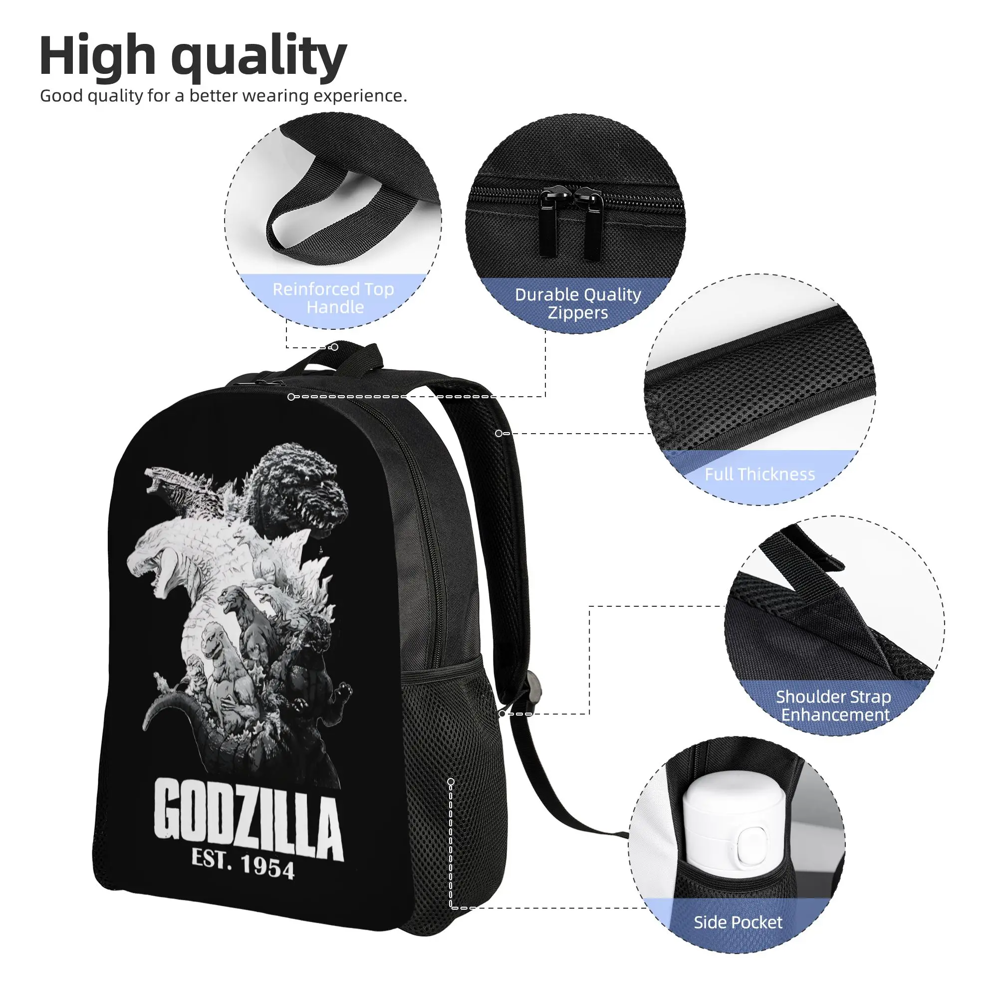 1Piece Backpack FirstAppearance New School Year Schoolbag Office Work  GODZILLA Birthday Gift New Term Starts view 3