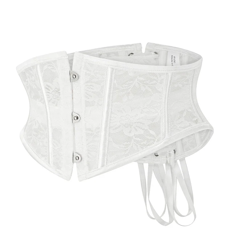 ผู้หญิงฤดูร้อน 16 ซม.Underbust Corset ลําตัวสั้น Bustiers เอวเทรนเนอร์เข็มขัดกระชับสัดส่วน Lace Up Body Shaper