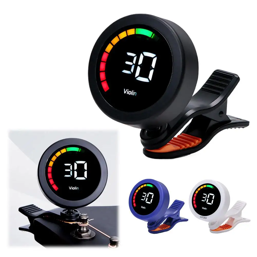 موالف الجيتار شاشة ملونة موالف لوني مع ملحقات كليب موالف القيثارة جبل الغيتار الكمان باس عرض Y9p6