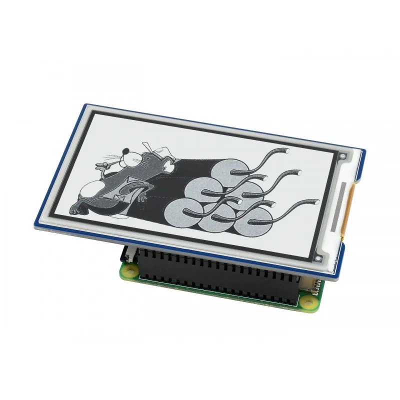 Waveshare 3.7inch e-Paper e-Ink Display HAT For Raspberry Pi, 480×280, Black / White, 4 Grey Scales, SPI