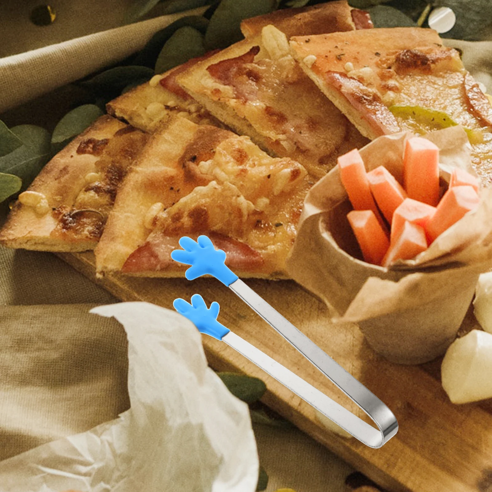 

Food Stainless Steel Kitchen Tongs Cooking Gadget Buffet Snacks Ice Bucket Party Use Dishwasher Safe Colorful Design