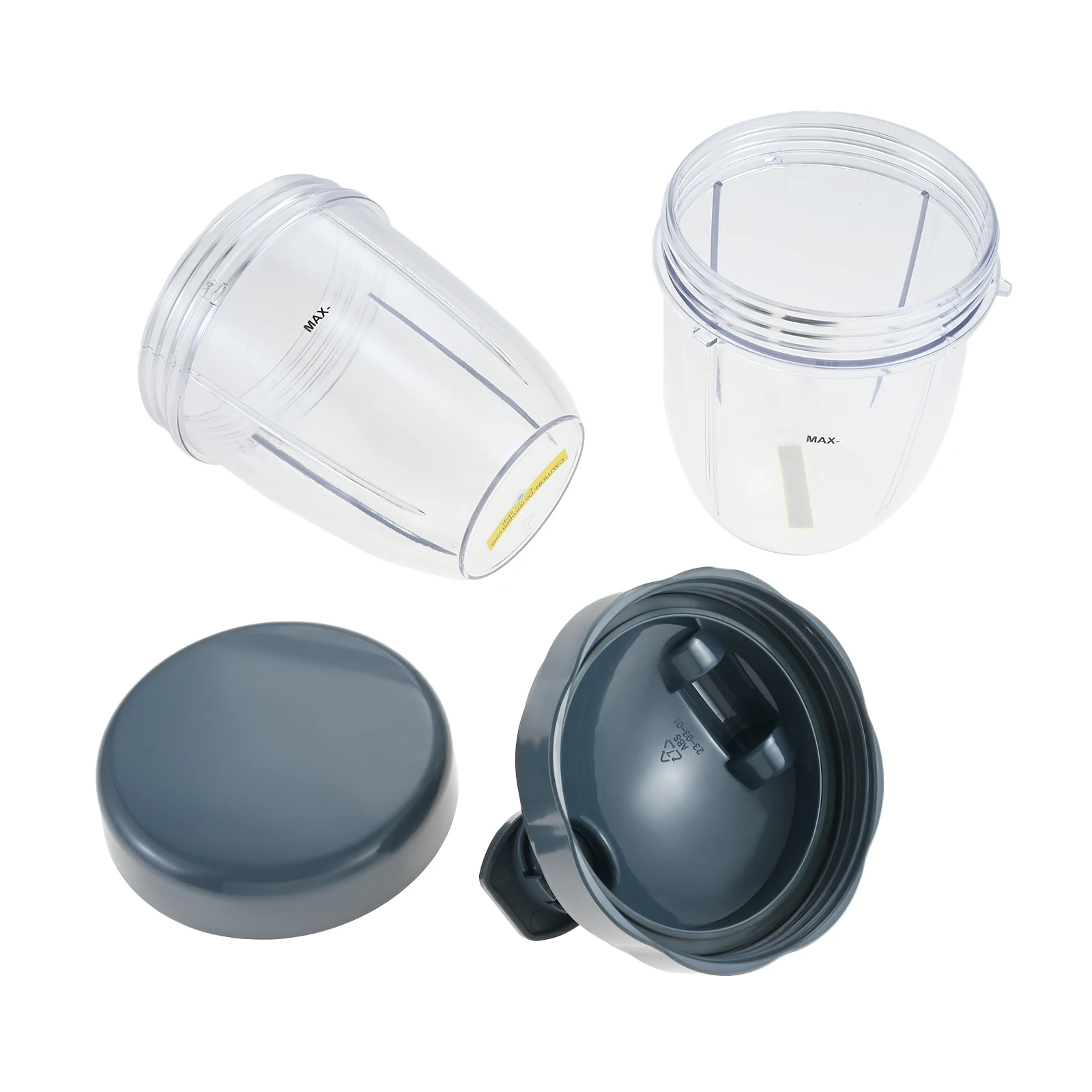 2 conjuntos de copos para liquidificador, 18 onças/24 onças, para Nutribullet Pro 900w 600w, peças de reposição com tampa flip-top, tampa reutilizável