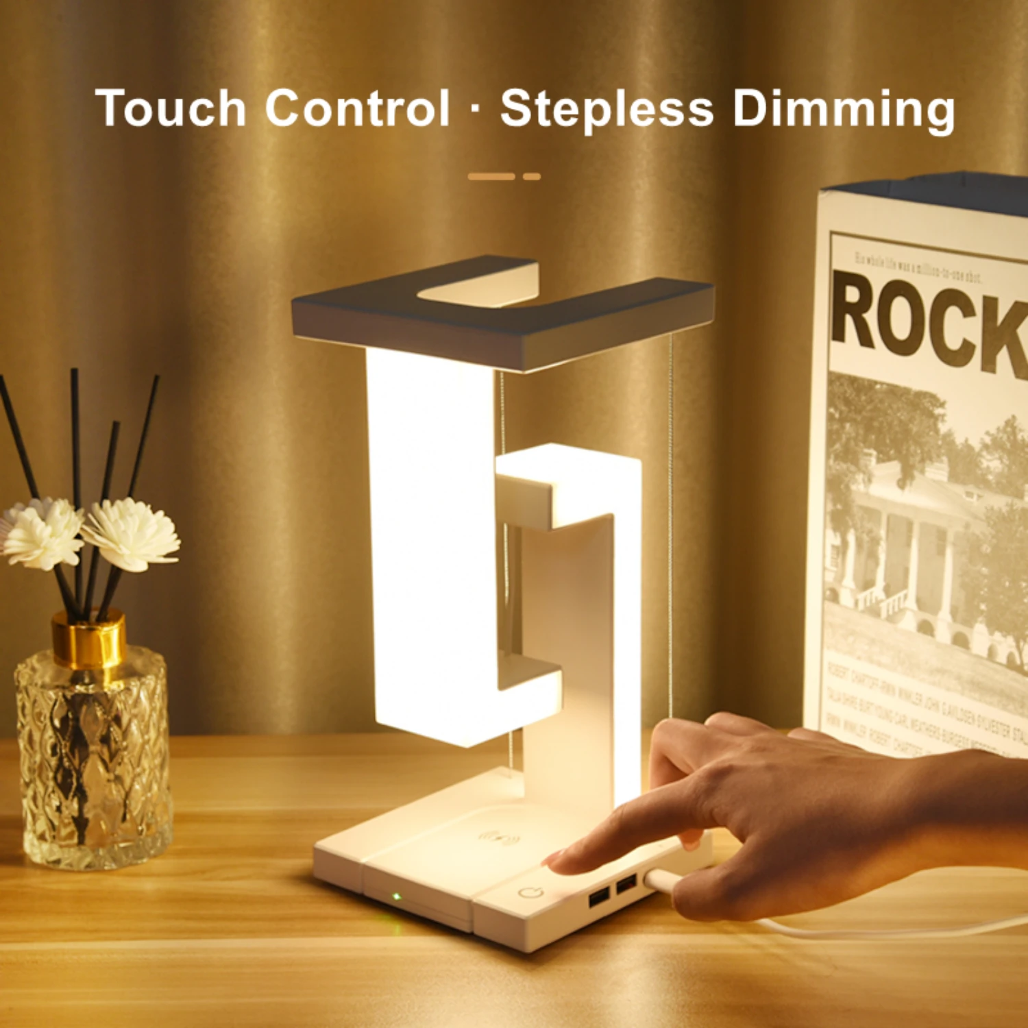 Adjustable White LED Desk Lamp | Three Bright Light Modes | Office Bedroom | Workspace Addition