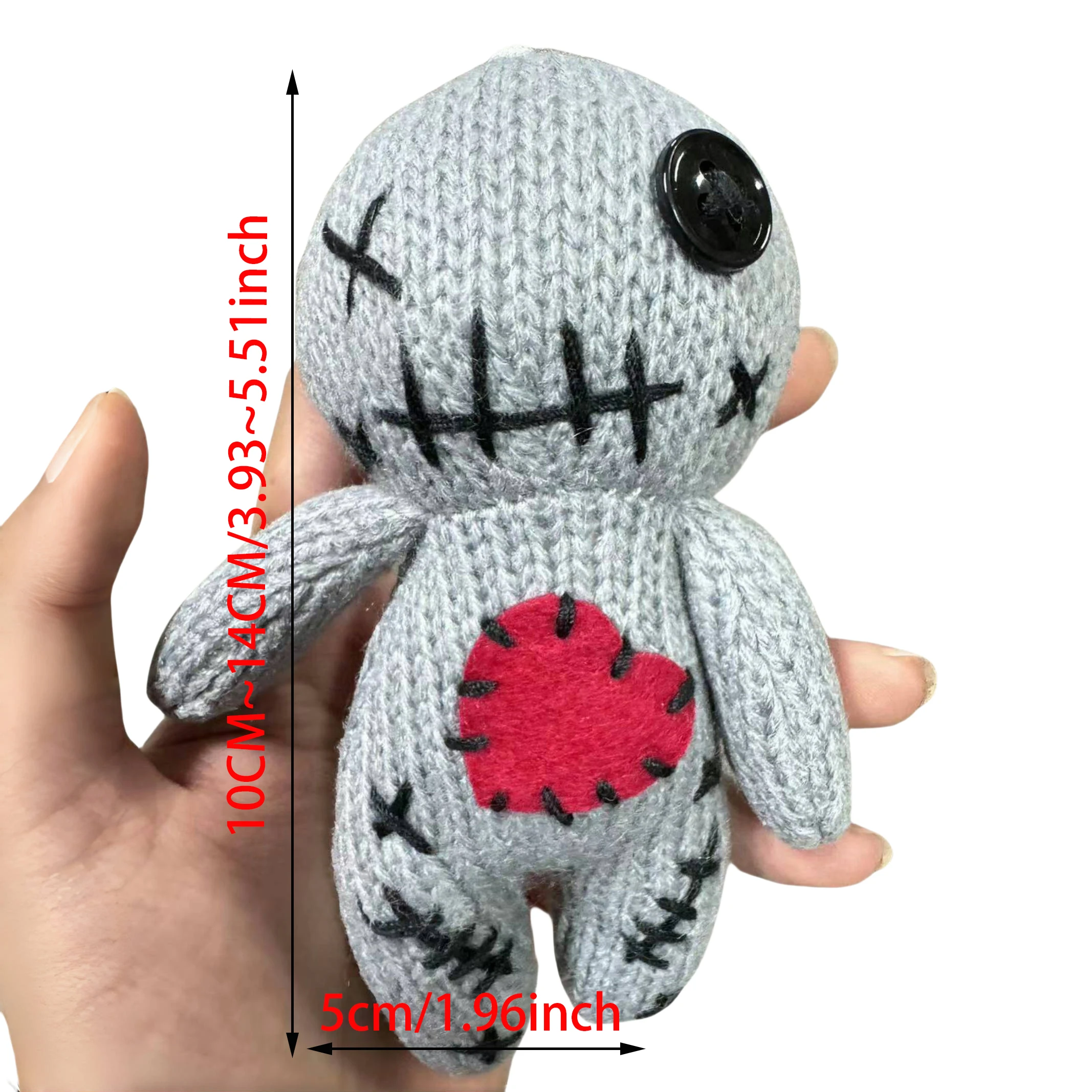 Voodoo Dolls Set with Creepy Revenge Voodoo Doll DIY Halloween Scray Ghost Holder Horror Funny Christmas Ornaments Toys Gift