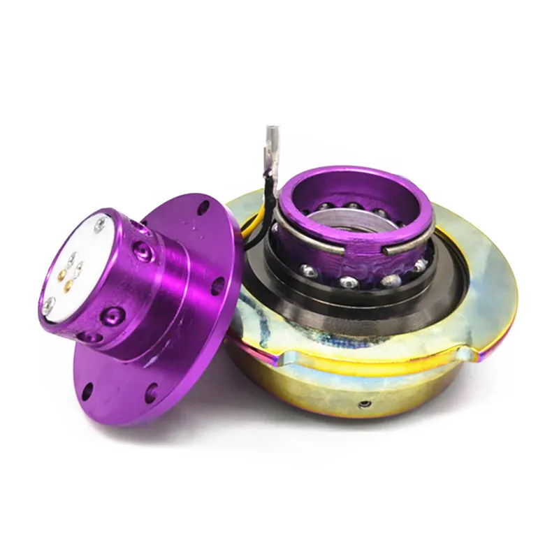 Universal Car Racing Steering Wheel Quick Release Colorful Light Competition Quick Disconnect Auto Racing Refit Accessory