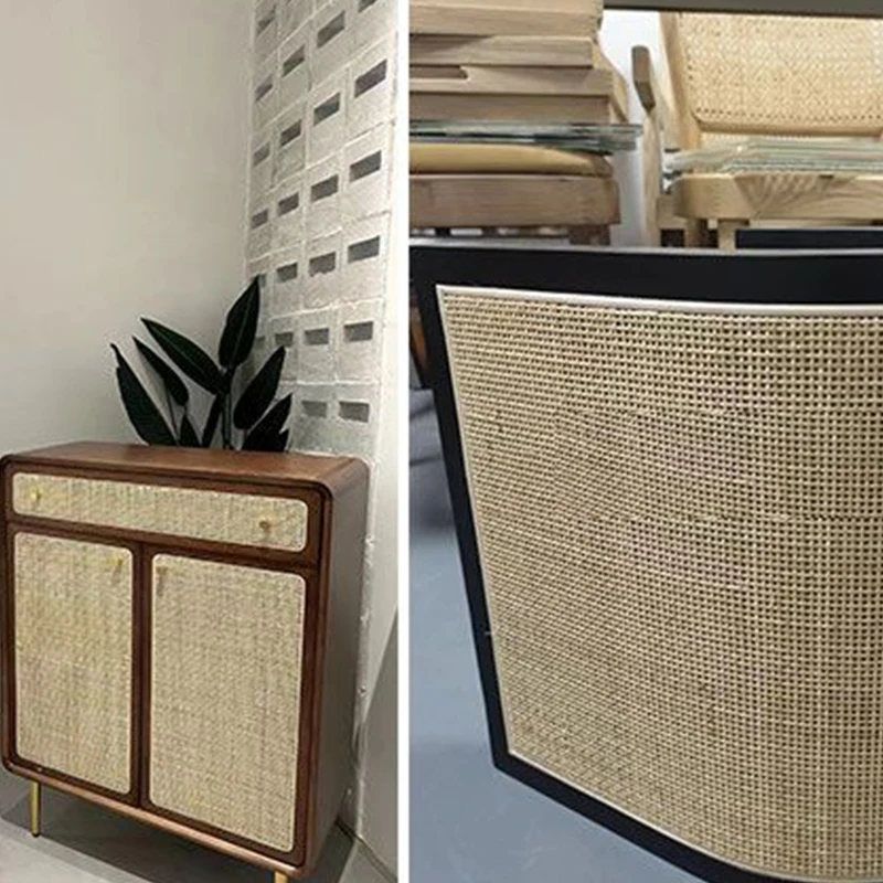 DIY Natural Rattan Cane Webbing Roll 40/45cm Width Large Size Rattan Roll Handmade Rattan Weaving For Furniture Repair Materials