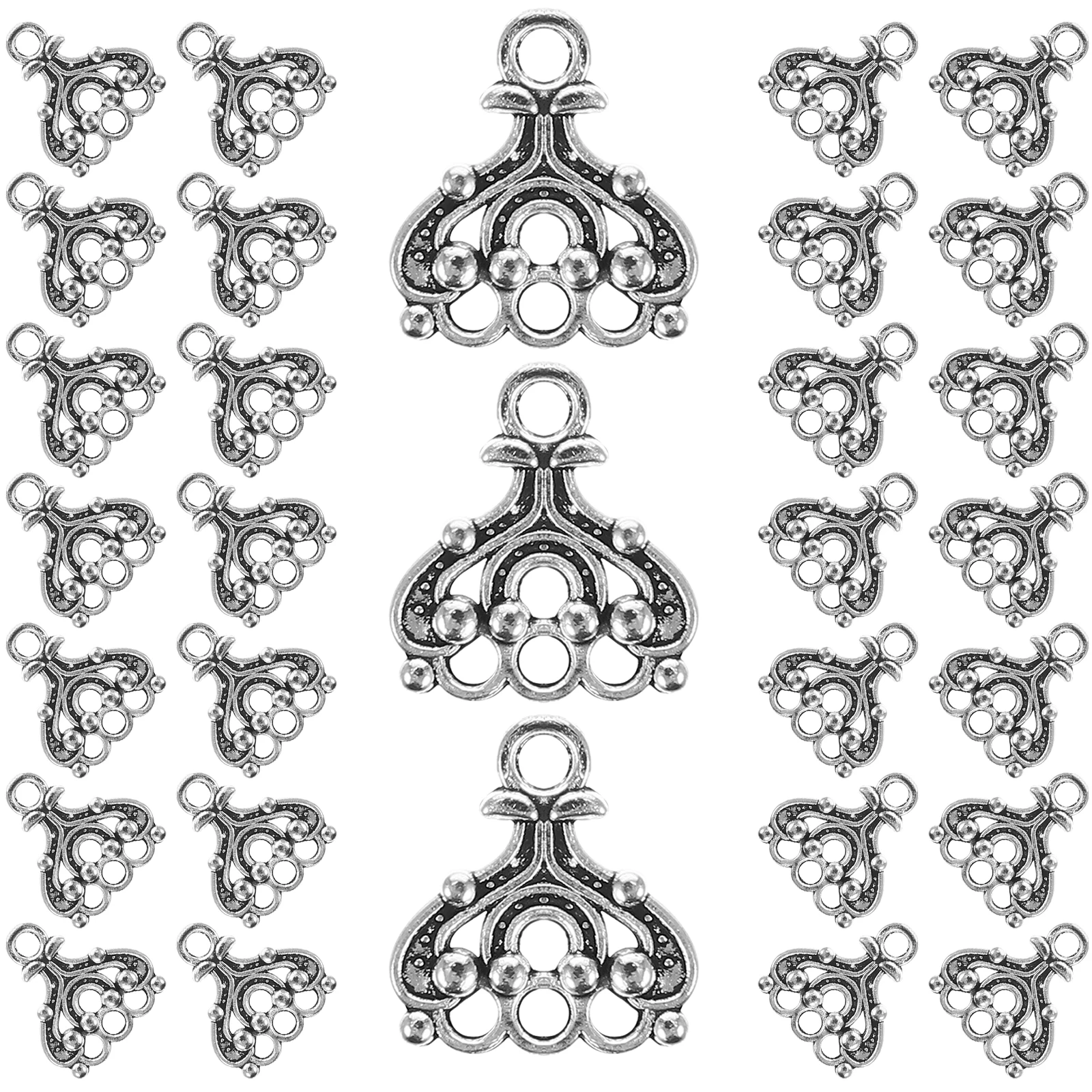 

100pcs Alloy Hollow Charms Jewelry Making Charms Connector Bracelet Necklace Diy Pendants Vintage Style Decorative Pendant For