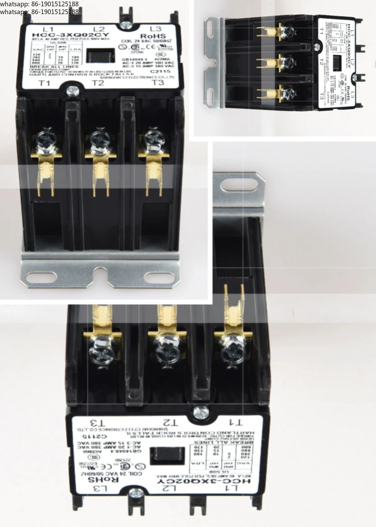 2026 new model  24VAC 30A HCC-3XQ02CY HCCY3XQ02CY central air conditioner three-phase AC contactor