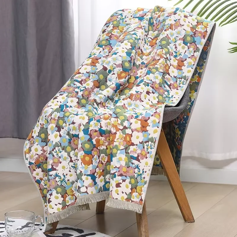 

Country Flowers Cotton Bath Towel For Men And Women Swimming Pool Household Soft Absorbent Large Towel Adult Couple Bath Wrap