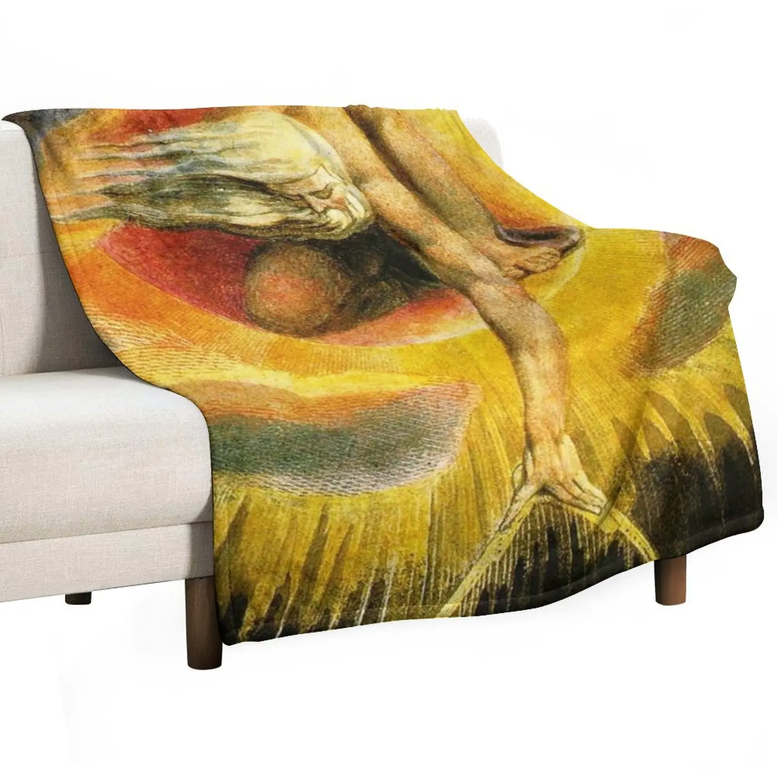 HD Ancient of Days, by William Blake HIGH DEFINITION Original colors Throw Blanket Thermal Luxury St Blankets