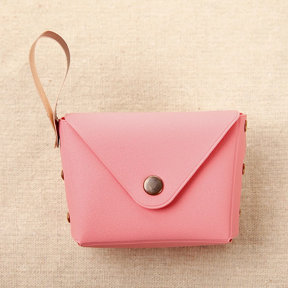 

2pcs Candy Color Coin Purse 8X4X6.5Cm Pu Small Pouch For Women Portable Change Holder Durable Money Bag Wallet