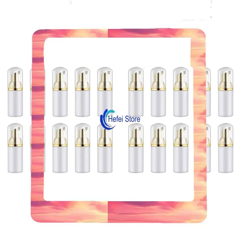 

24-Hour Delivery 20 Pieces 60ML Plastic Travel Foaming Soap Dispenser Mini Empty Foaming Liquid Soap Pump Bottles Lash Cleanser