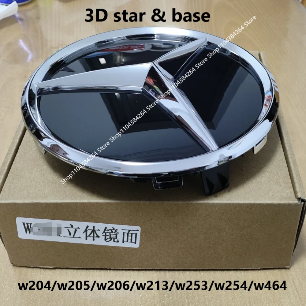

Mirror surface 3D raised logo Front Grille Emblem Badge for W204 W205 W206 W464 C B G GLK GLC GLA CLS CLA W213 X253 VITO GL ML