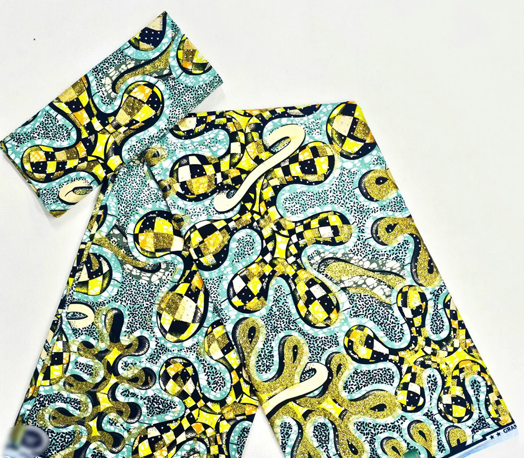 Kain Cetak Lilin Asli Belanda Super Nyaman Terjamin Kualitas Tinggi, Gaun Pagne Belanda Super Mewah Lilin Asli 100% Katun Berhias Batu