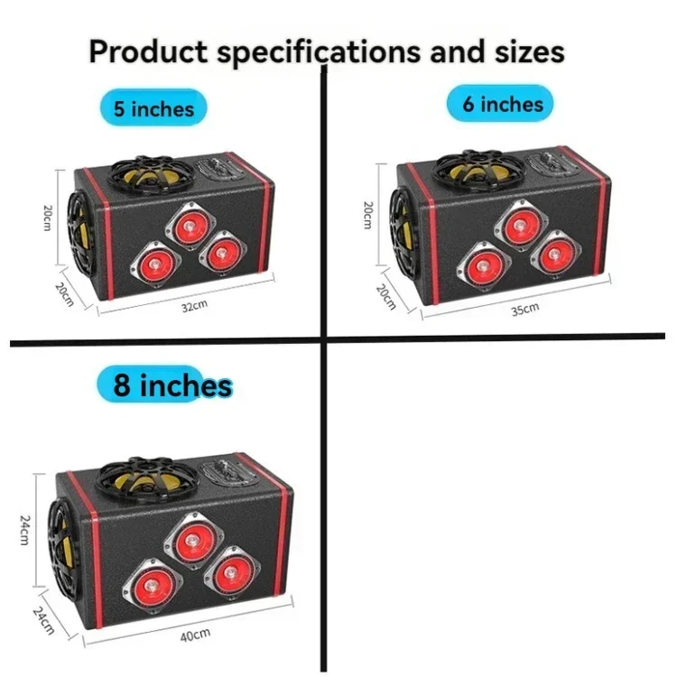 12v 24v Double Bass Car Subwoofer Car Audio High-power Truck Audio