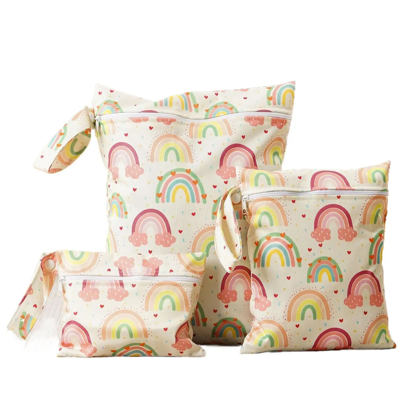 3-Piece Waterproof Wet Dry Bag Set With Zipper - Durable Travel Organizer For Swimming Diapers Baby Gym & Beach Accessories
