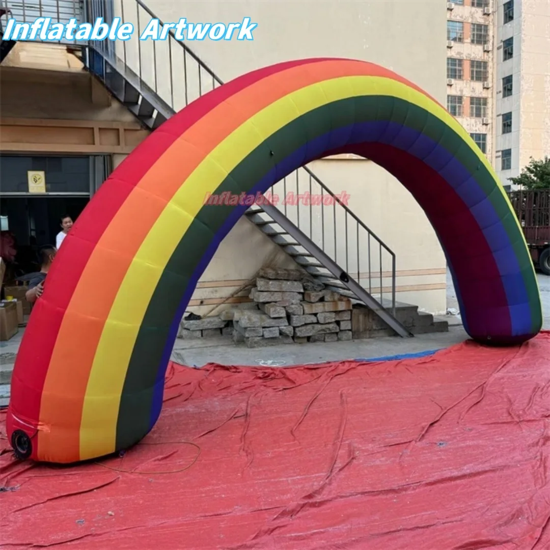 Custom Built Top Party Supplies Giant Air Blown Rainbow Arch Design for Events Decor Toys