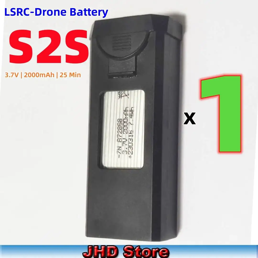JHD LSRC Original S2S Battery 3.7V 2000mAh For LS-S2S Mini Drone RC Qudcopter S2S Battery Spare Part