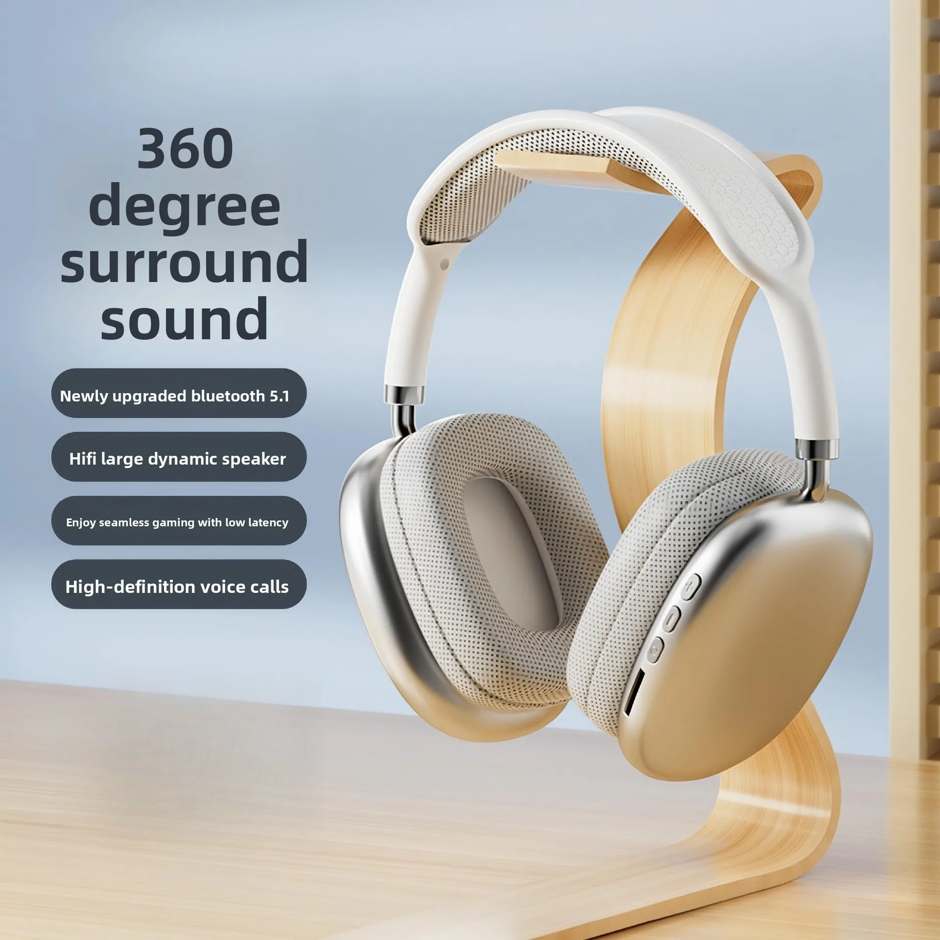 سماعات الرأس P9ProMax فوق الأذن الأكثر مبيعًا، وسماعات P9ProMax مع جهير ثقيل، وسماعات بلوتوث لاسلكية