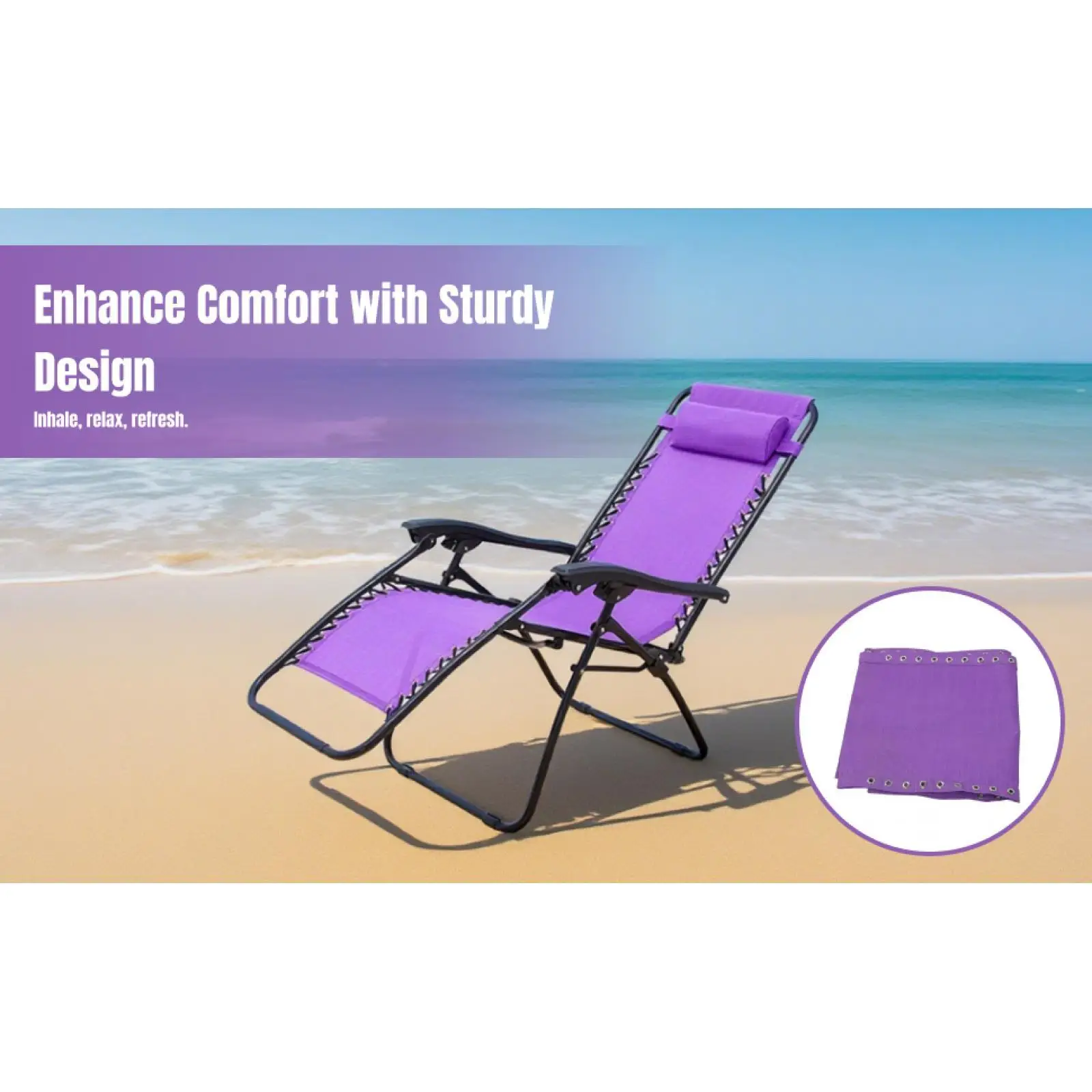 

Leisure Chair Cloth Breathable Mesh Replacement Fabric for Folding Recliner Chair Base for Garden Beach Furniture