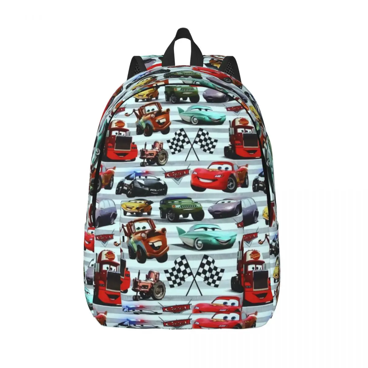 Niestandardowy plecak płócienny Lightning McQueen Car Race Travel Mężczyźni Kobiety Szkoła Laptop Bookbag College Student Torby na co dzień