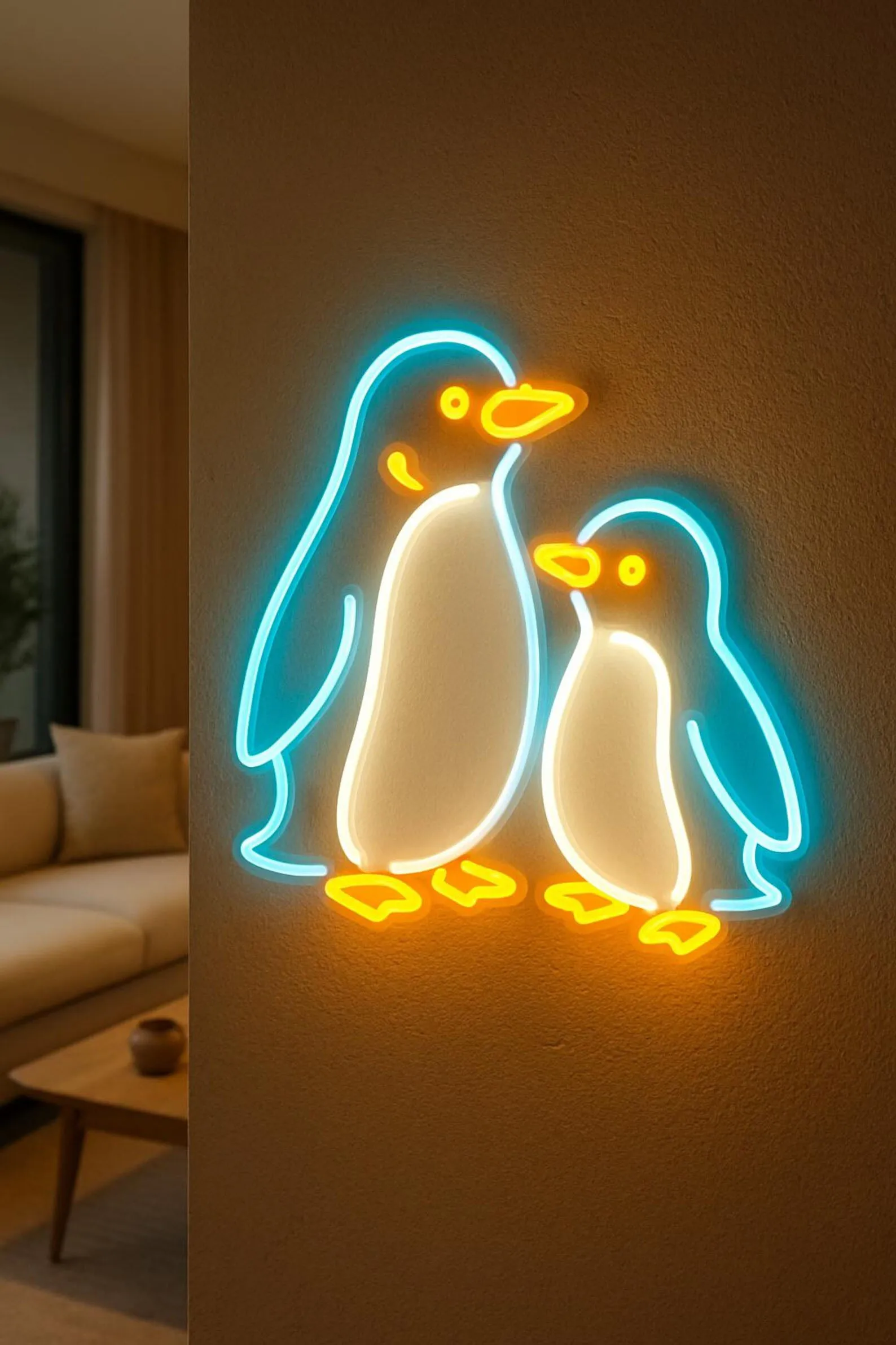 

Penguin Neon Sign,Animal Neon Decor,Baby Penguin Wall Decor,Nursery Decor,Kids Gift