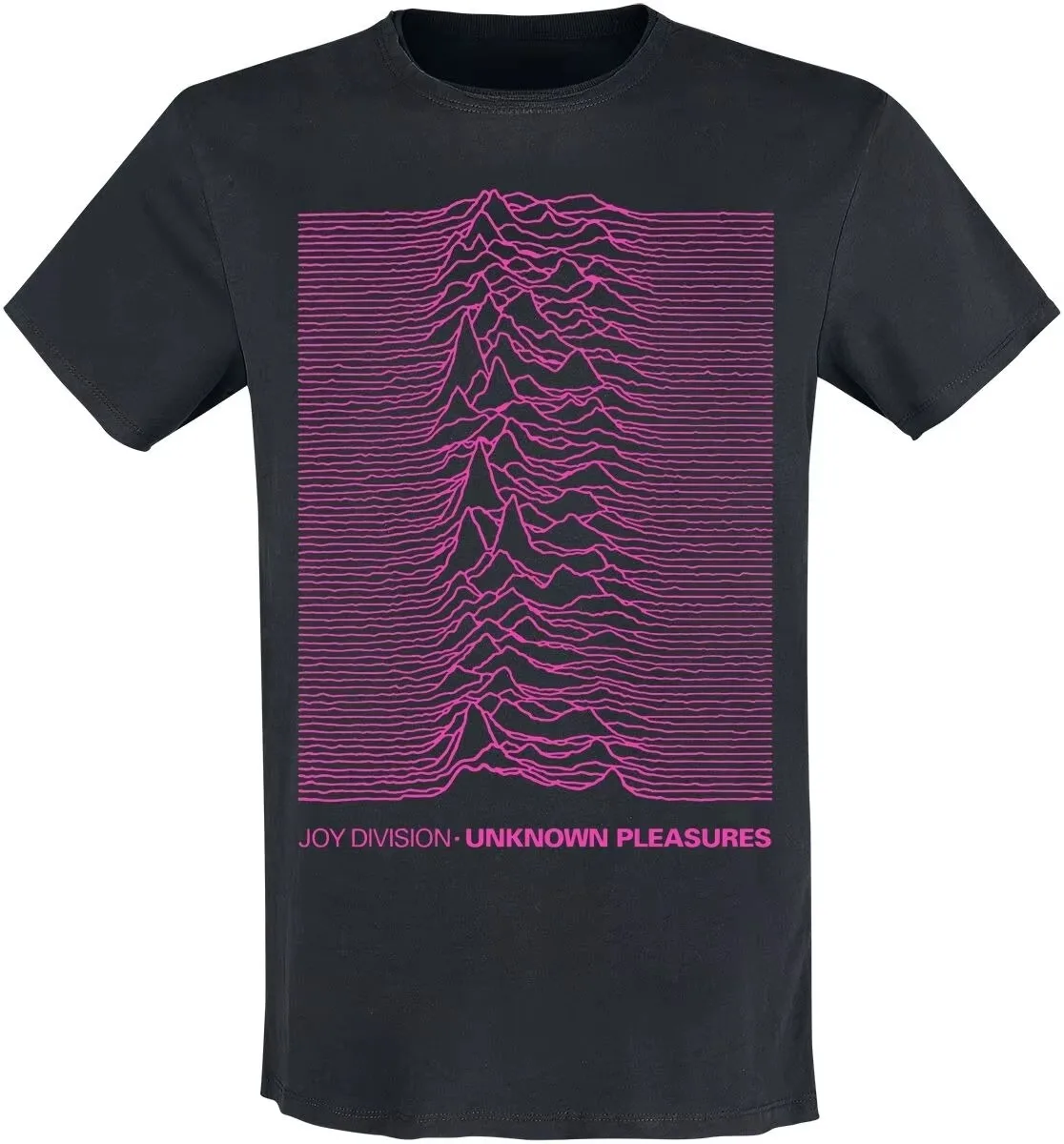 Unknown Pleasures Neon Pink Joy Division Post-Punk Band Graphic T-Shirt Cotton Men Women Streetwear Tee