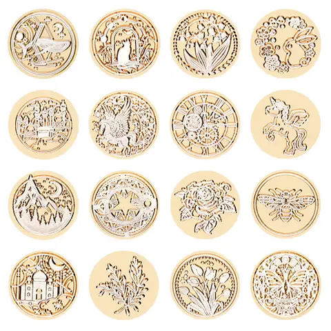 1pc 25mm 왁스 인감 스탬프 헤드, 왁스 인감 스탬프 꽃/스크랩북 봉투 용 동물 결혼식 초대장 씰링 스탬프