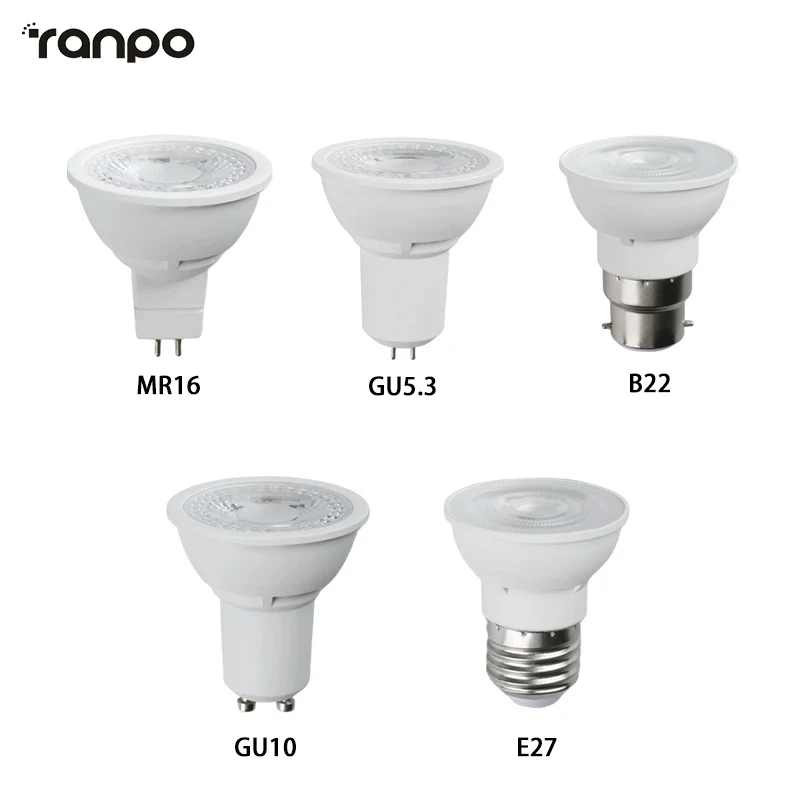 Dimmable GU10 MR16 E27 B22 GU5.3 7W LED Spotlight Bulbs 220V 36 Degree 2835SMD Energy Saving Lamps Replace 45w Incandescent lamp