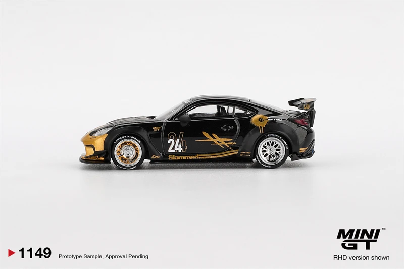(พรีออเดอร์) กล่องบลิสเตอร์ - MINI GT 1:64 GR86 LBNation รถโมเดลสะสมไดแคสต์สีดำทอง
