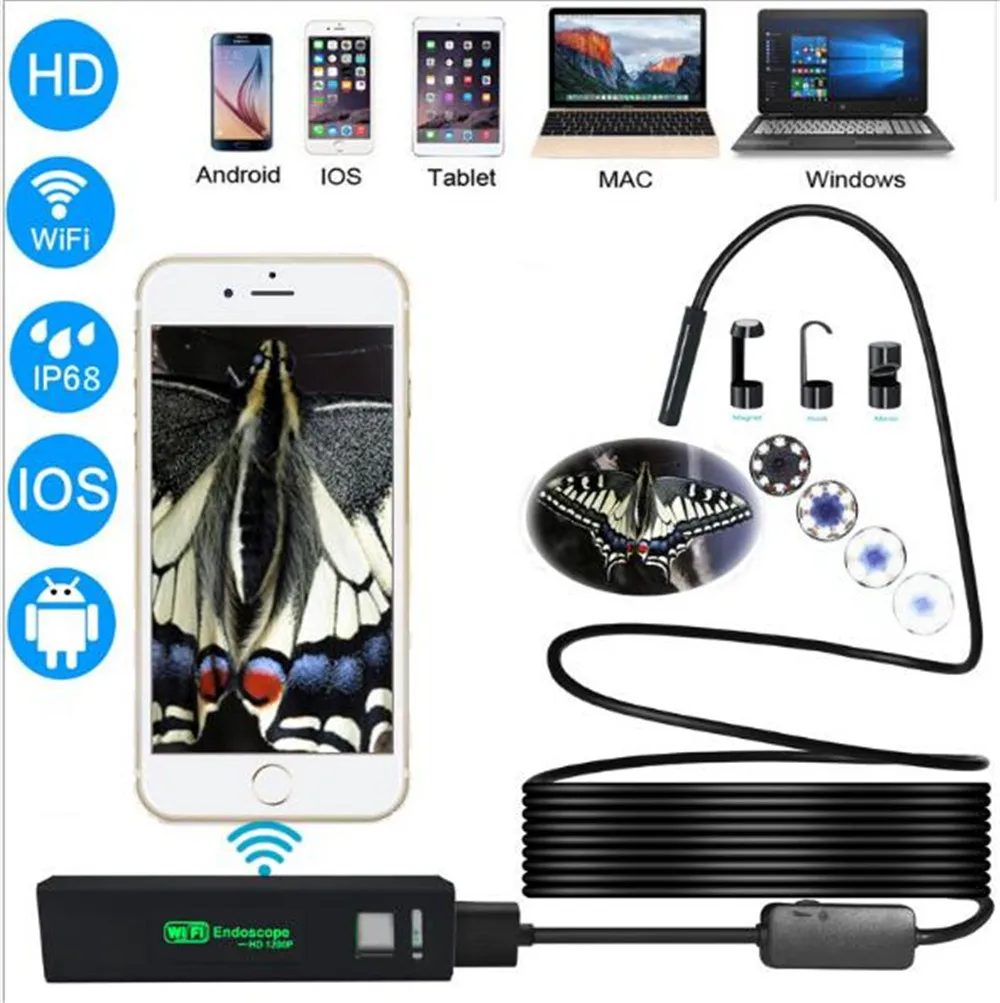 

2MP 8MM 1600x1200p HD WIFI Endoscope Camera For Andorid and ISO Mobile