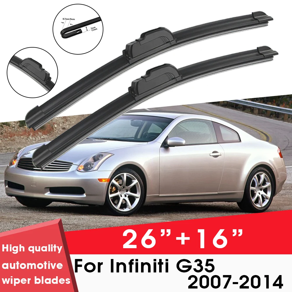 

BEMOST Car Wiper Blades Front Window Windshield Rubber Refill Wiper For Infiniti G35 2007-2014 26"+16" Car Accessories