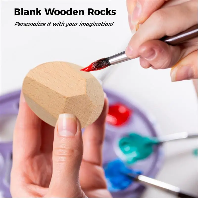 20Pcs Wooden Balancing Stones Wooden Stacking Rocks Irregular Wooden Building Rocks Preschool Educational Toys Building Blocks