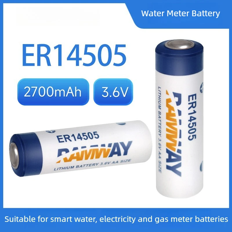 Batería de Litio ER14505 de 3.6V y 2700mAh para Medidor de Agua Inteligente, Medidor de Gas, Medidor Eléctrico, Servoaccionamiento, Alarma, Rastreador GPS, Dispositivo IoT