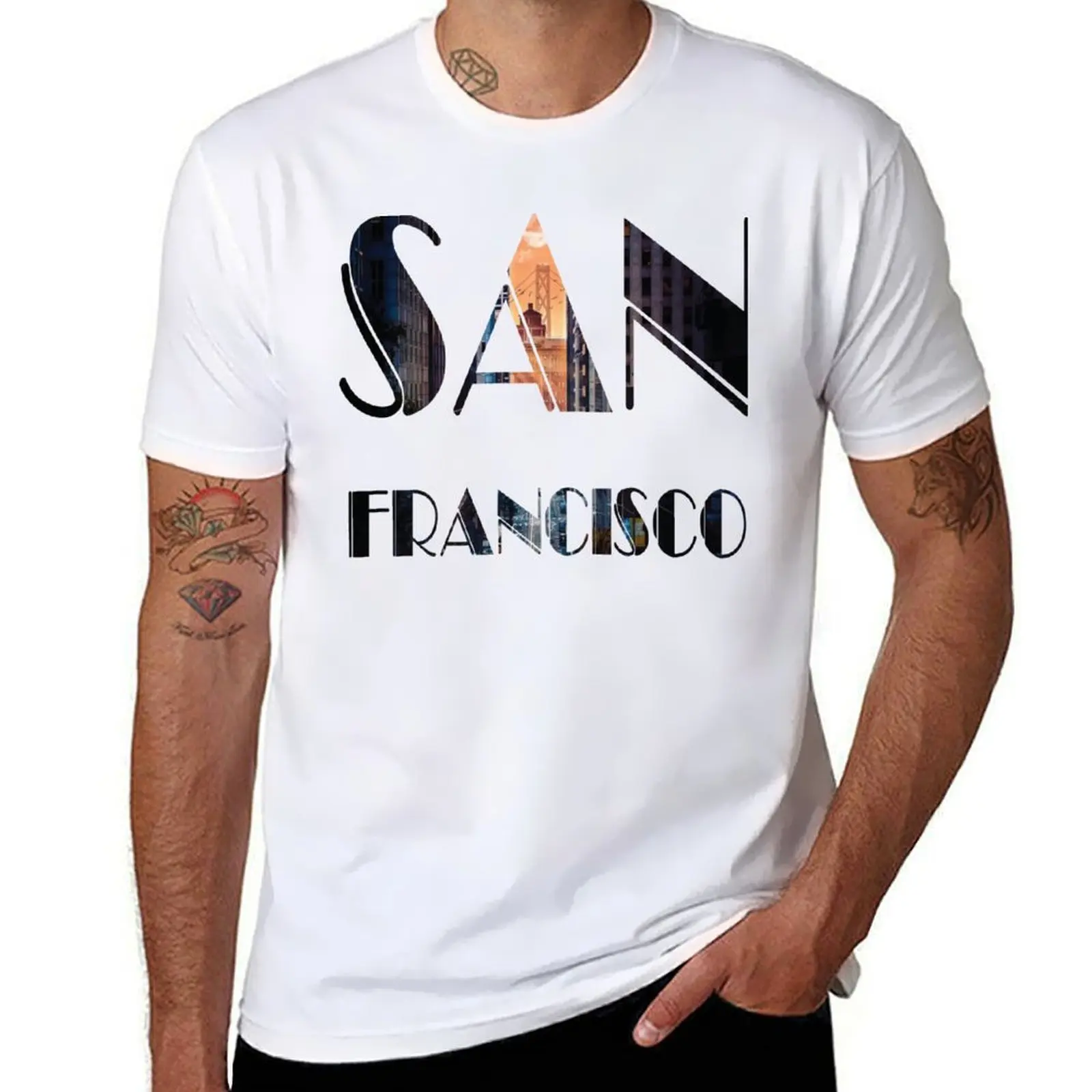 

San Francisco T-Shirt tshirts personalised customs design your own blue archive hippie clothes shirts men graphic
