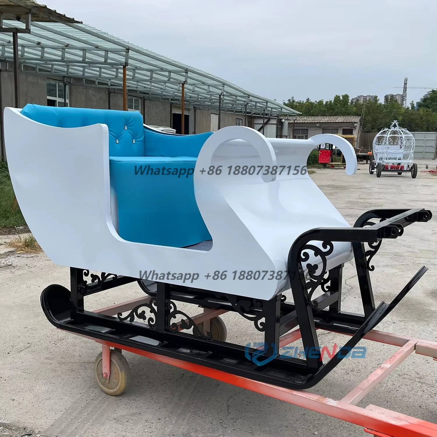 Winter Ski Sled Dog Sled Single and Double European Snow Play Equipment Manufacturer Direct Sales Sled Ski Vehicle