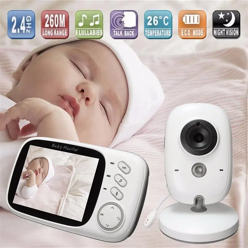 

VB603 Baby Monitor With Camera 3.2 inch LCD Electronic Babysitter 2 Way Audio Talk Night Vision Video Nanny Radio Baby Camera